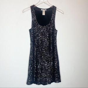 Alice + Olivia || Black Sequins Dress. Size XS